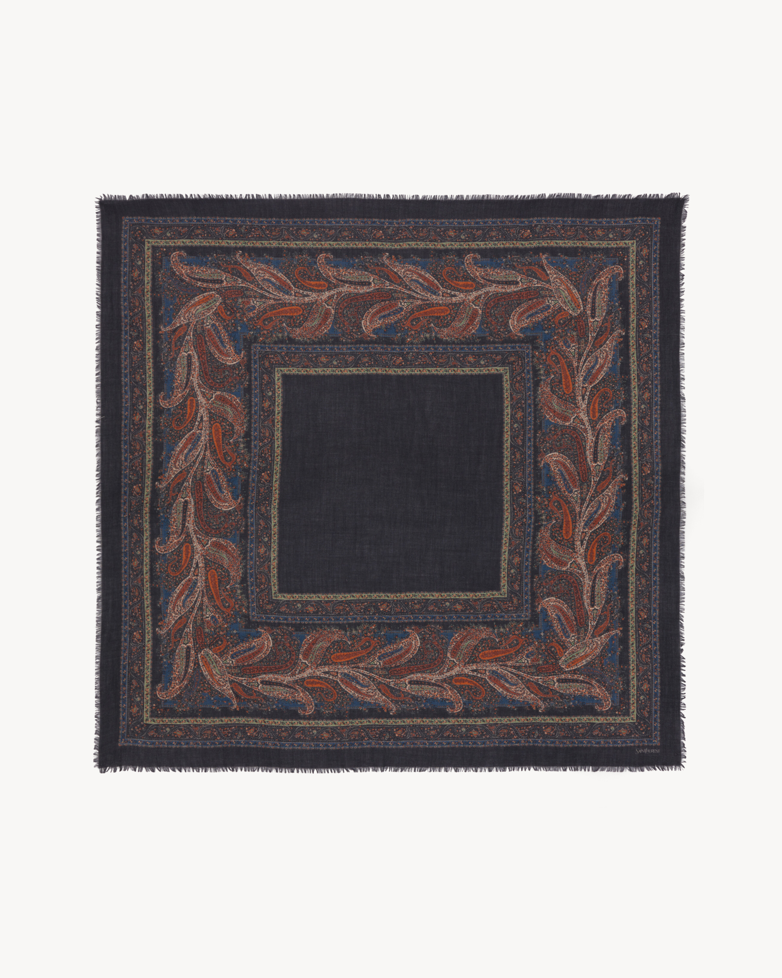 Carré de twill de cachemira con motivo de cachemira