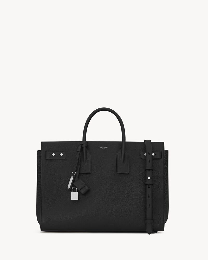 large sac de jour souple bag in black leather