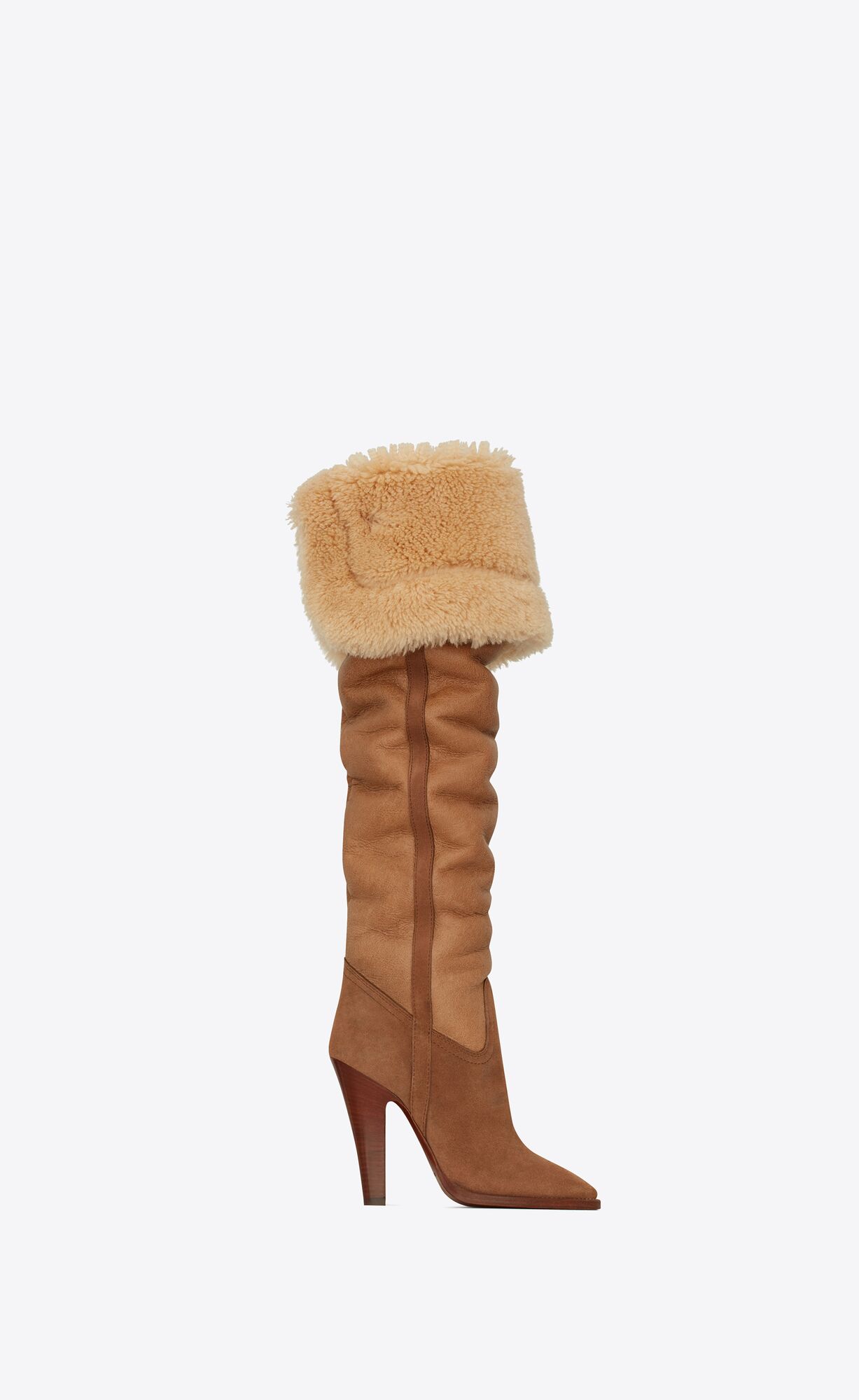 over knee shearling boots