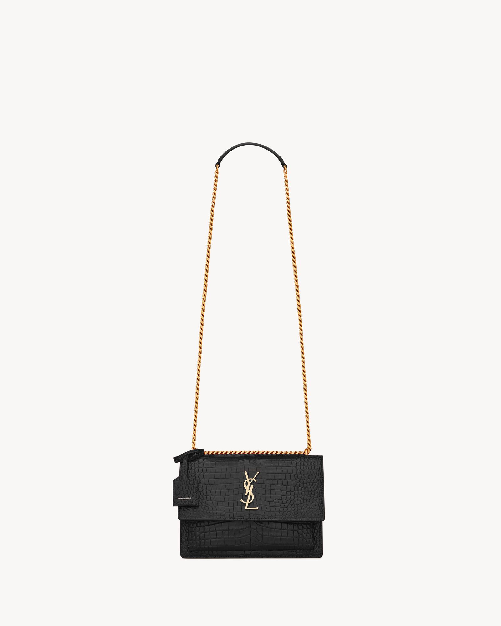 SUNSET MEDIUM IN CROCODILE-EMBOSSED LEATHER — 442906DND0J1000