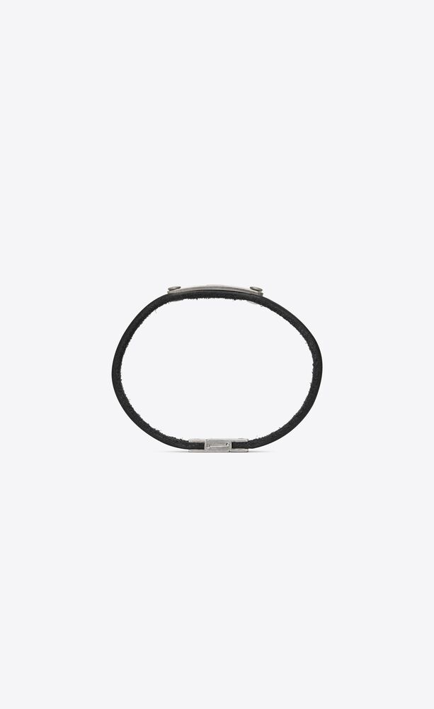 YSL-charm leather bracelet | Saint Laurent | Eraldo.com