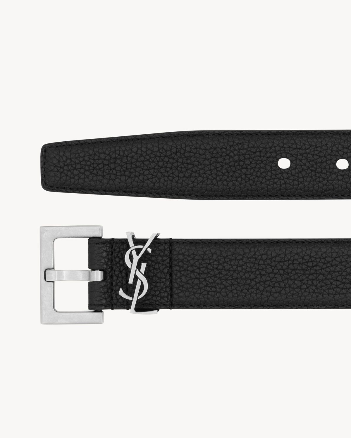 cassandre belt with square buckle in grained leather