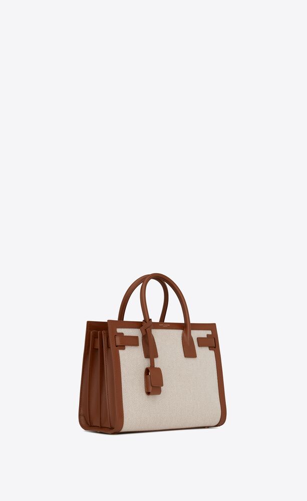 CLASSIC SAC DE JOUR BABY in canvas and smooth leather | Saint Laurent ...