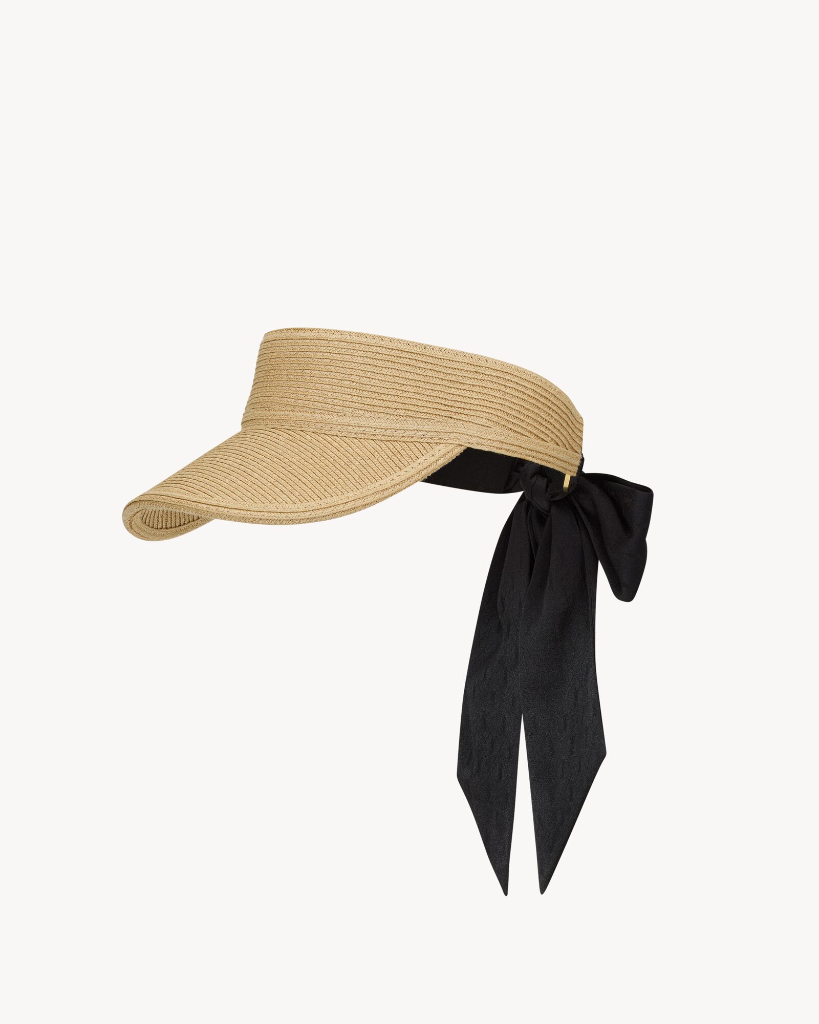 スカーフ付き ストロー製バイザー | Saint Laurent