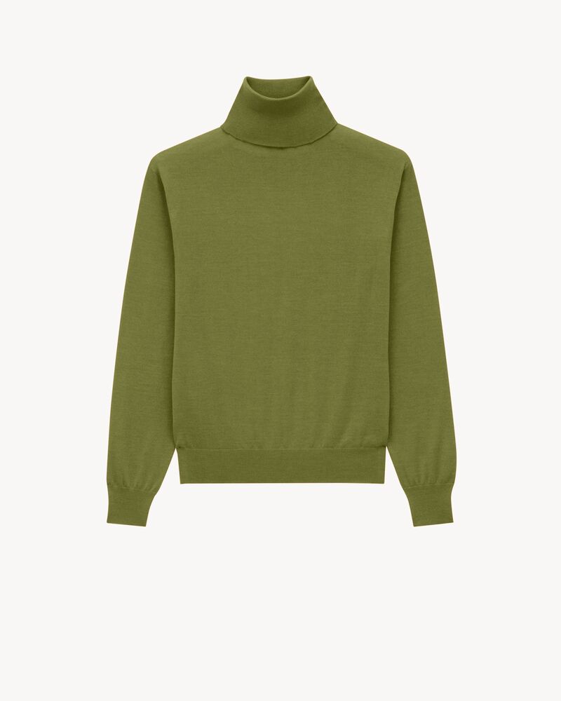 turtleneck sweater in cashmere, wool and silk