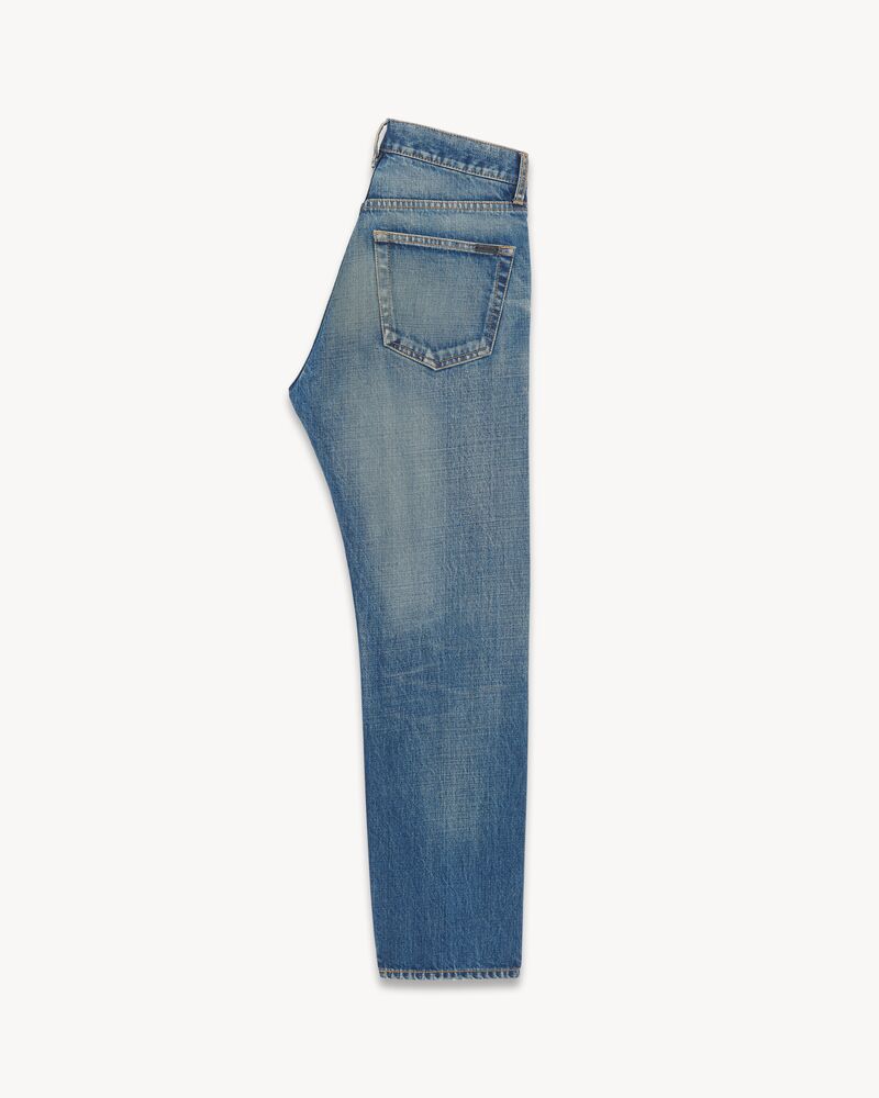 Serge 70s high-rise straight jeans in blue - Saint Laurent