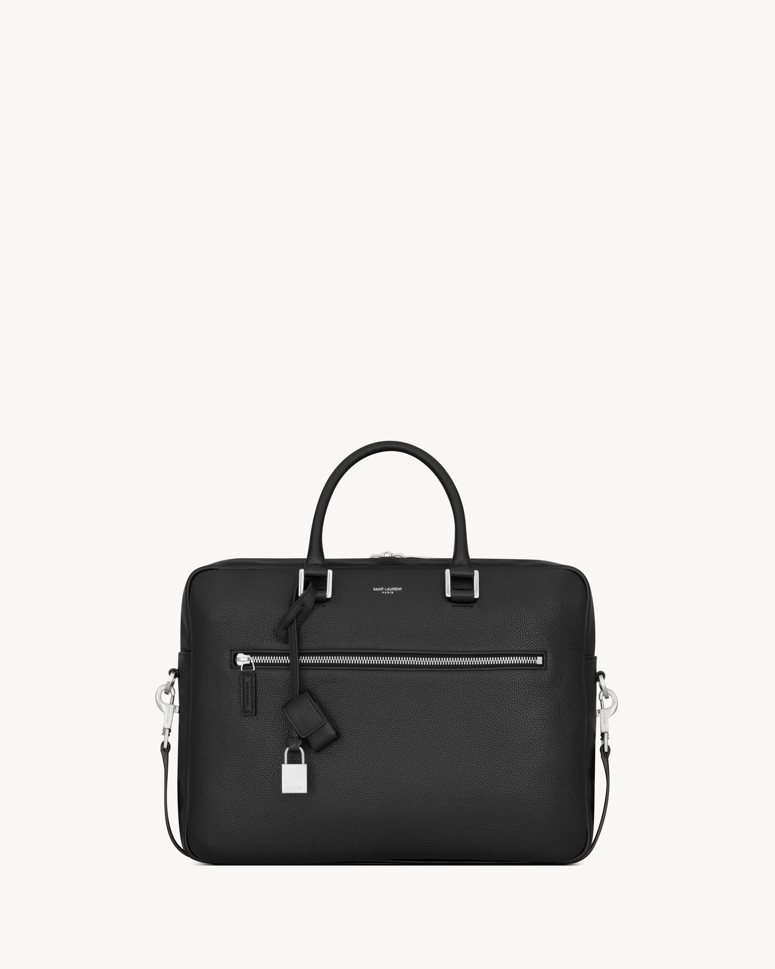 sac de jour briefcase in grained leather