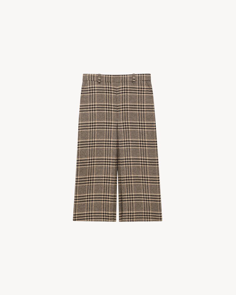 culottes in prince of wale silk and cashmere