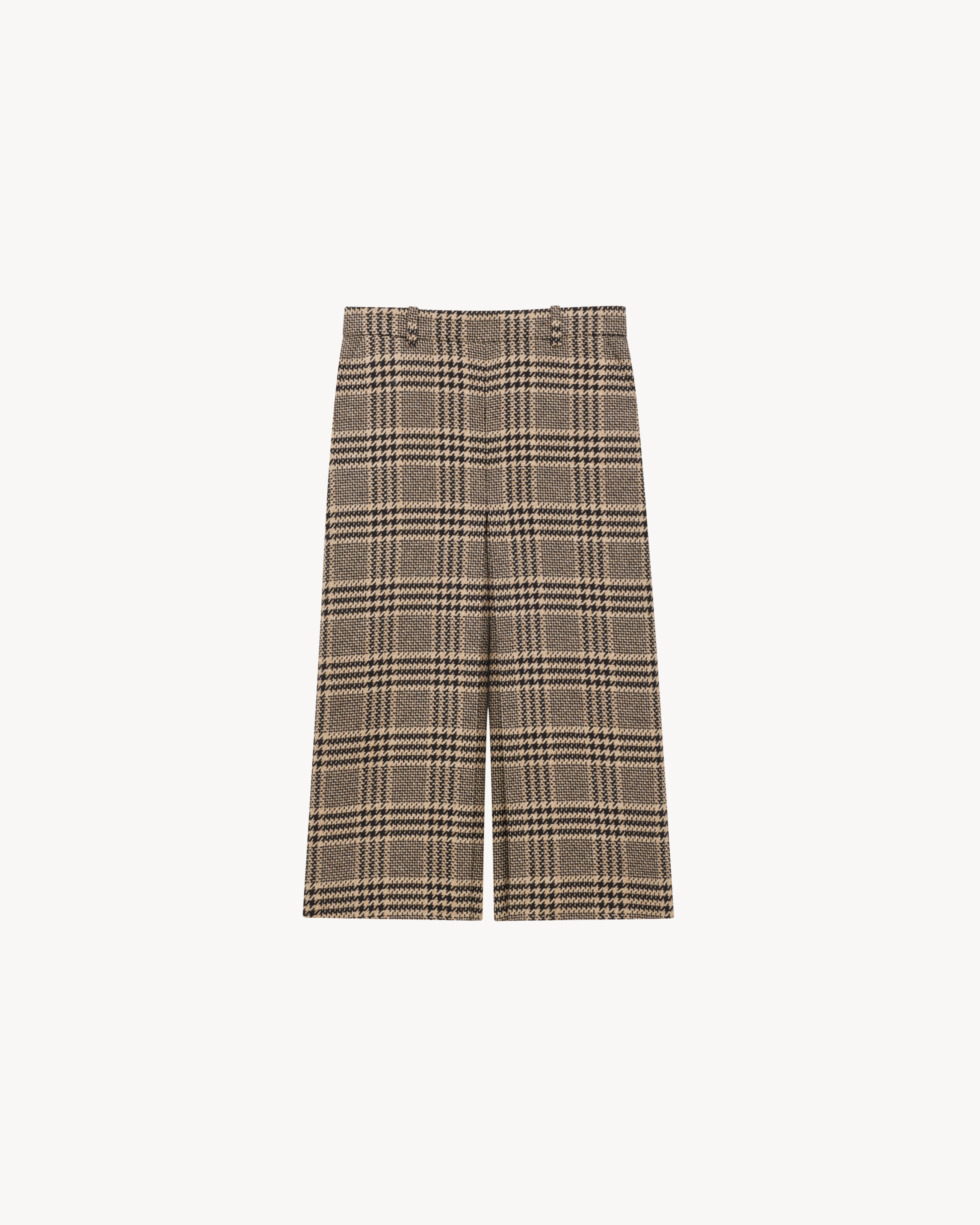 culottes in prince of wale silk and cashmere