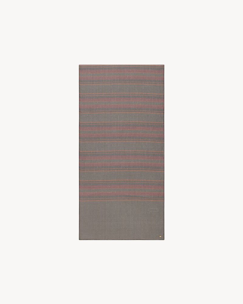 scarf in striped silk and lurex