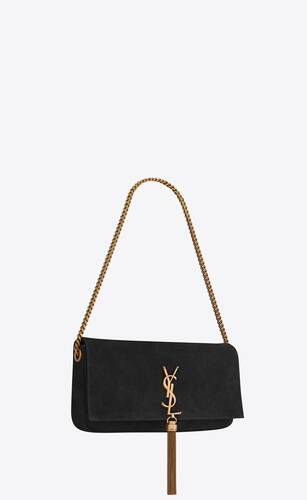 black ysl bag with tassel