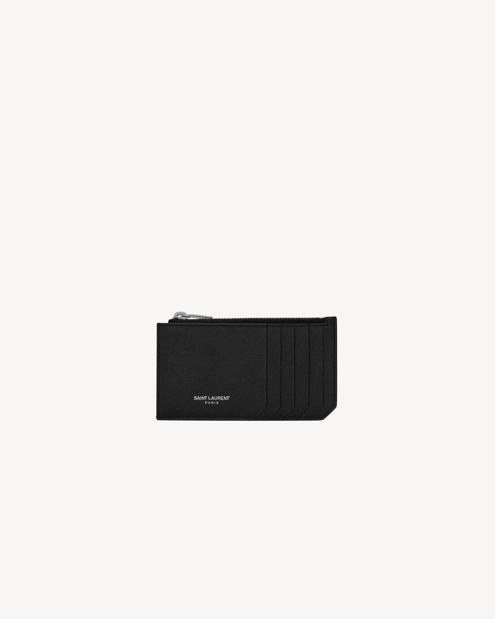 SAINT LAURENT PARIS fragments zipped card case in grain de poudre leather | Saint  Laurent | YSL.com