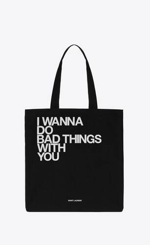 "i wanna do bad things with you" トートバッグ