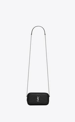✨YVES SAINT LAURENT Black Quilted Velvet Loulou Camera Bag