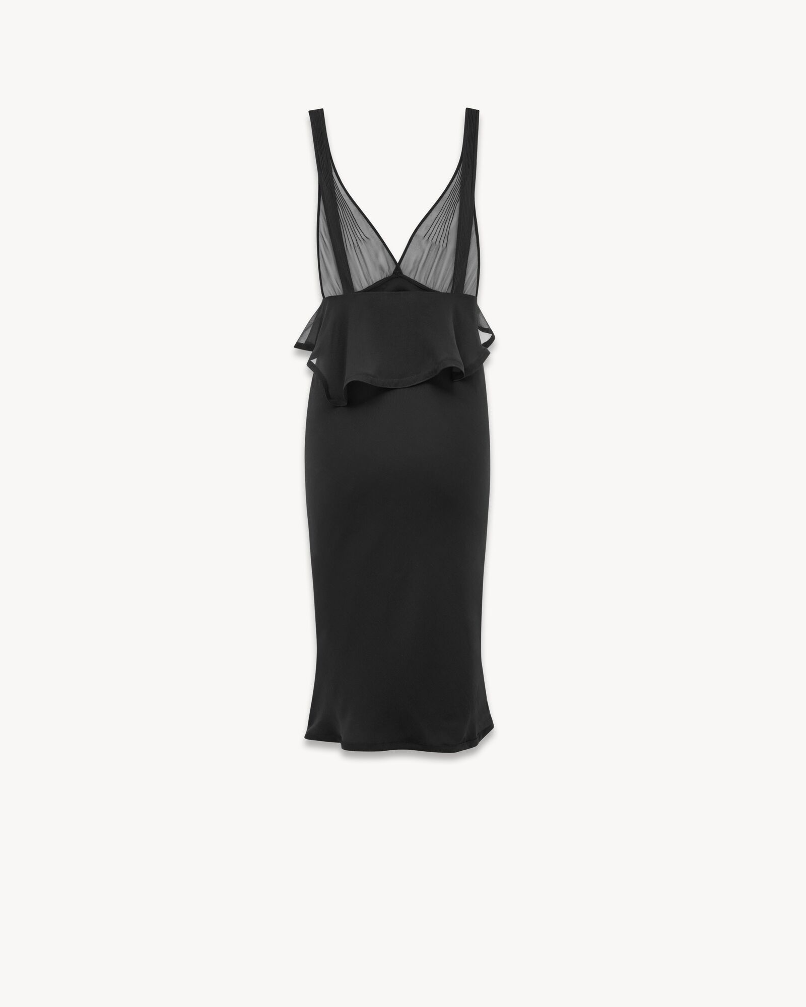 Halter dress in silk crepe muslin | Saint Laurent | YSL.com