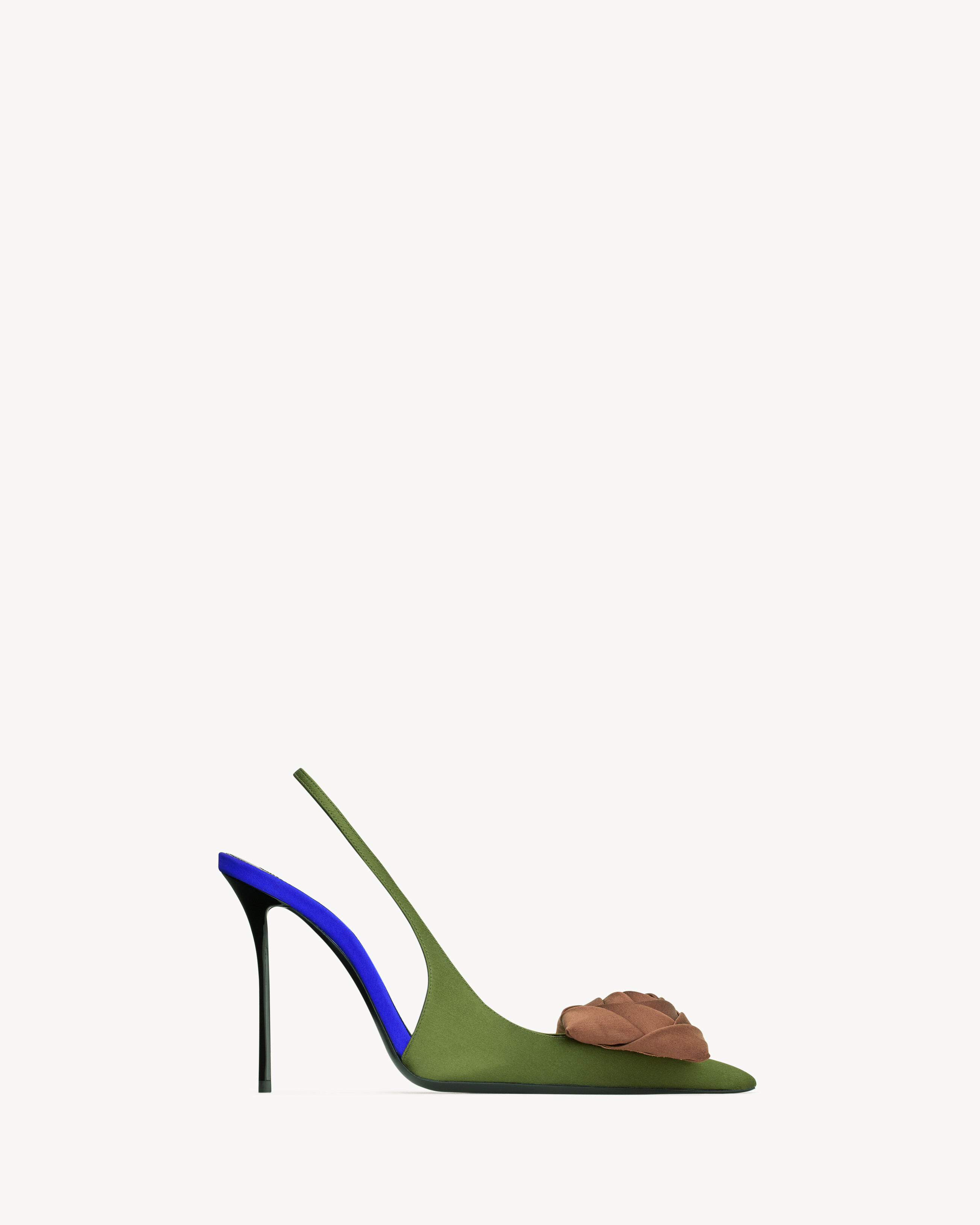 AMALIA slingbacks en crêpe satin