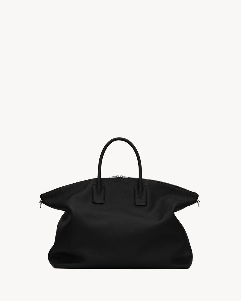 Grand sac bowling en cuir grainé