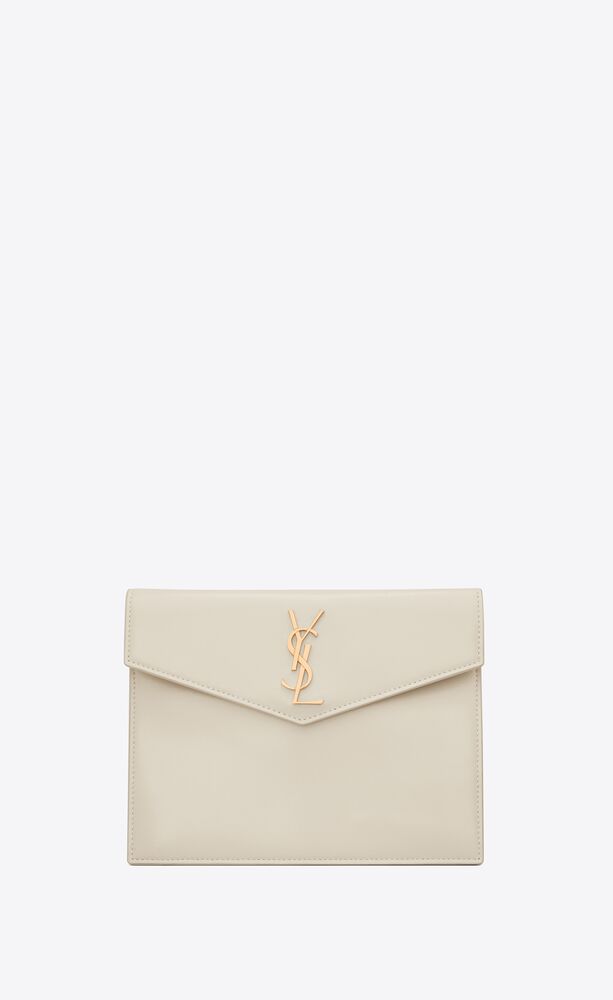 ysl uptown leather pouch