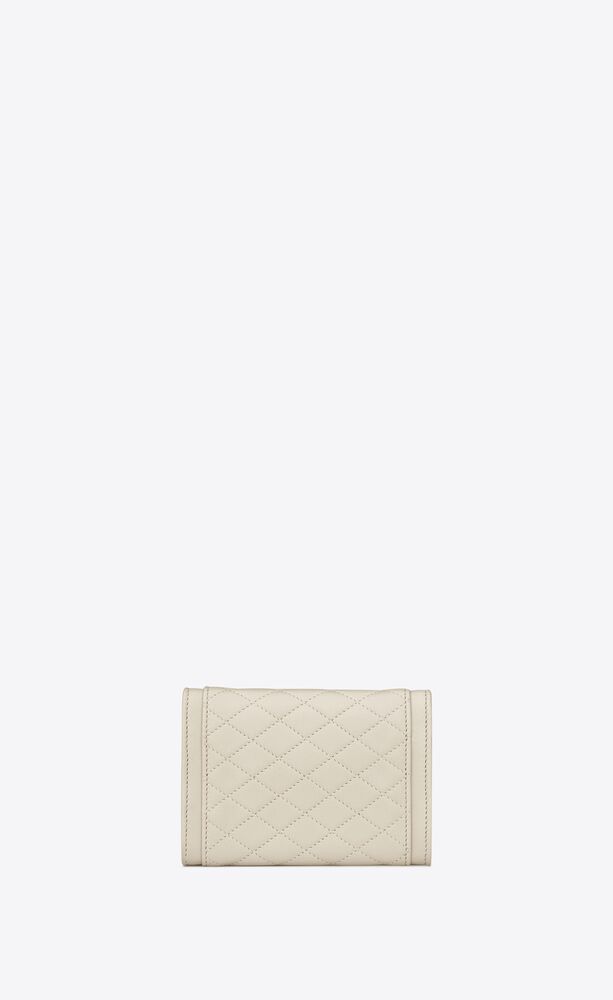 Gaby small envelope wallet in quilted lambskin