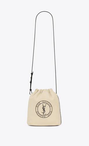 Rive gauche printed canvas & leather bag - Saint Laurent - Men