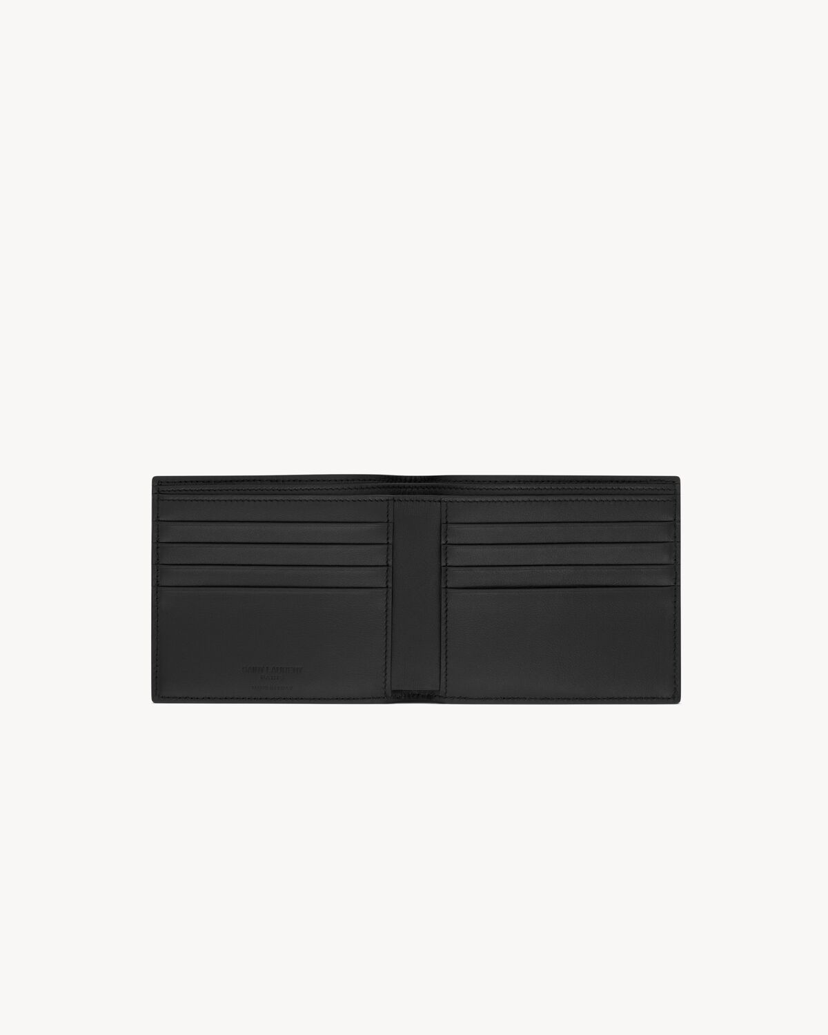 Saint Laurent Paris EAST/WEST wallet in grid leather