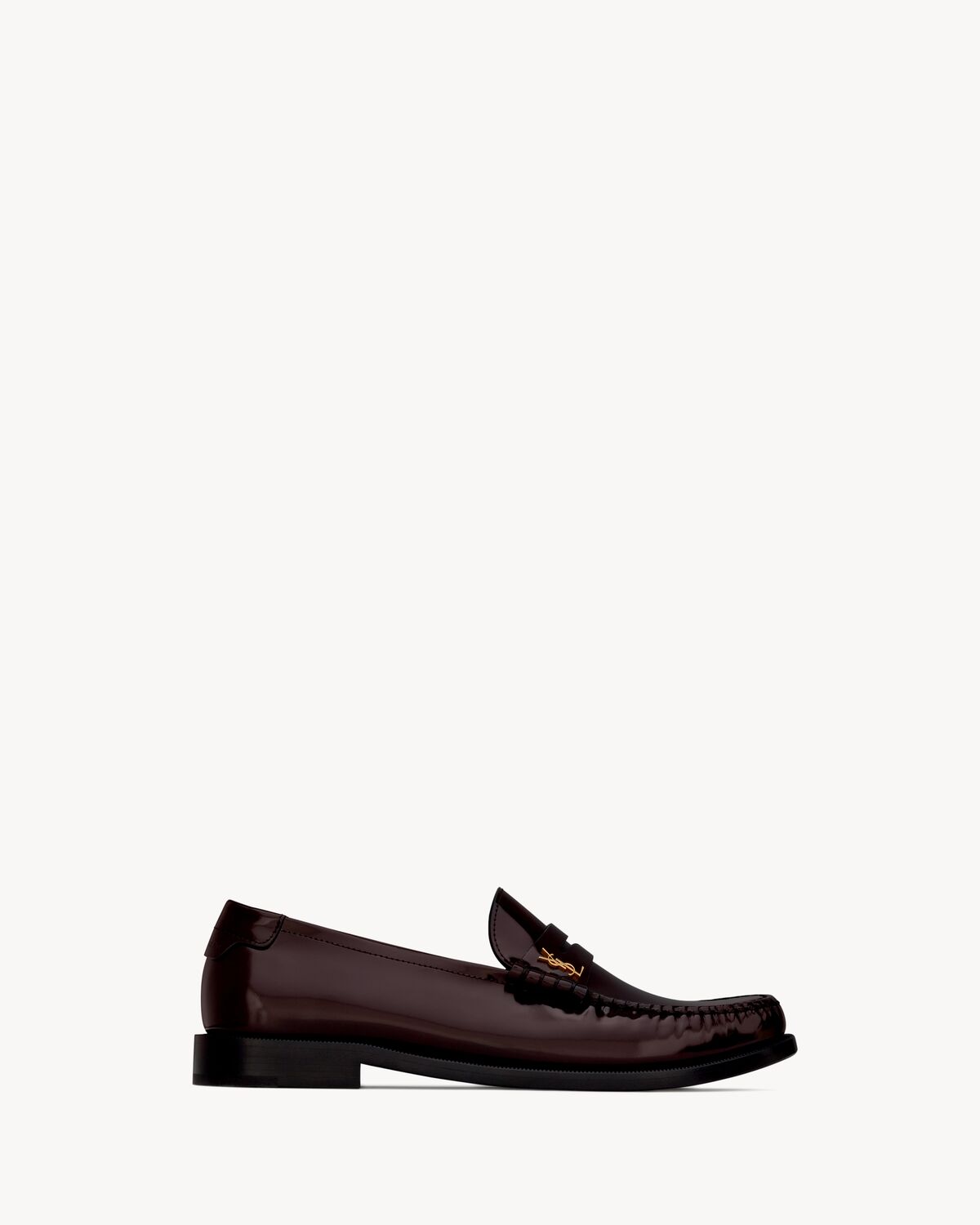 LE LOAFER penny slippers in glazed leather