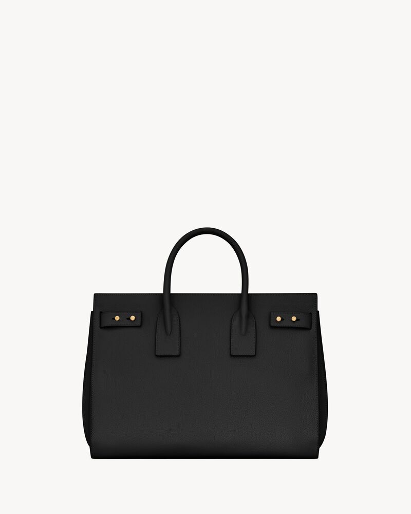 Saint Laurent Women's Sac de Jour Supple Medium in Grained Leather - Black