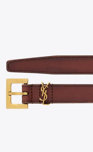 CASSANDRE thin belt in vegetable-tanned leather | Saint Laurent