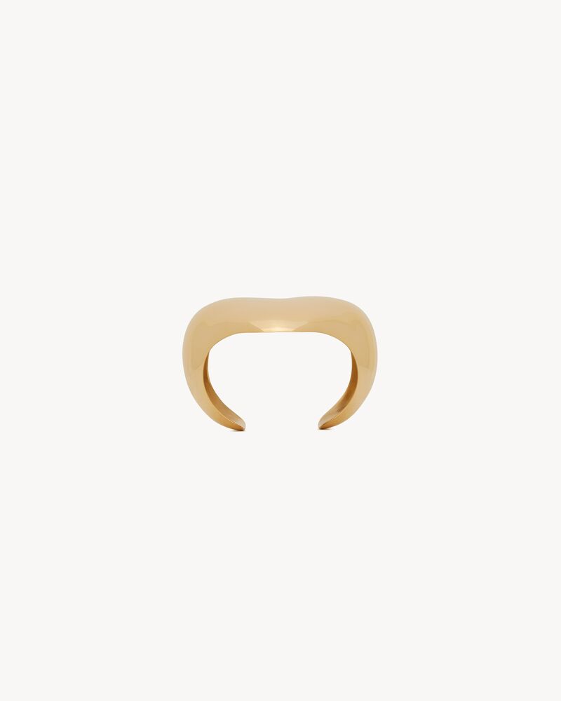 Bracciale a polsino a cuore in oro giallo 18 K