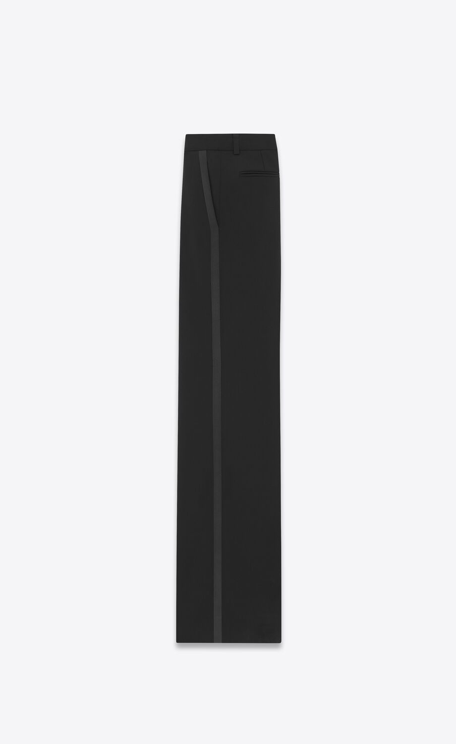 FLARED TUXEDO PANTS IN GRAIN DE POUDRE