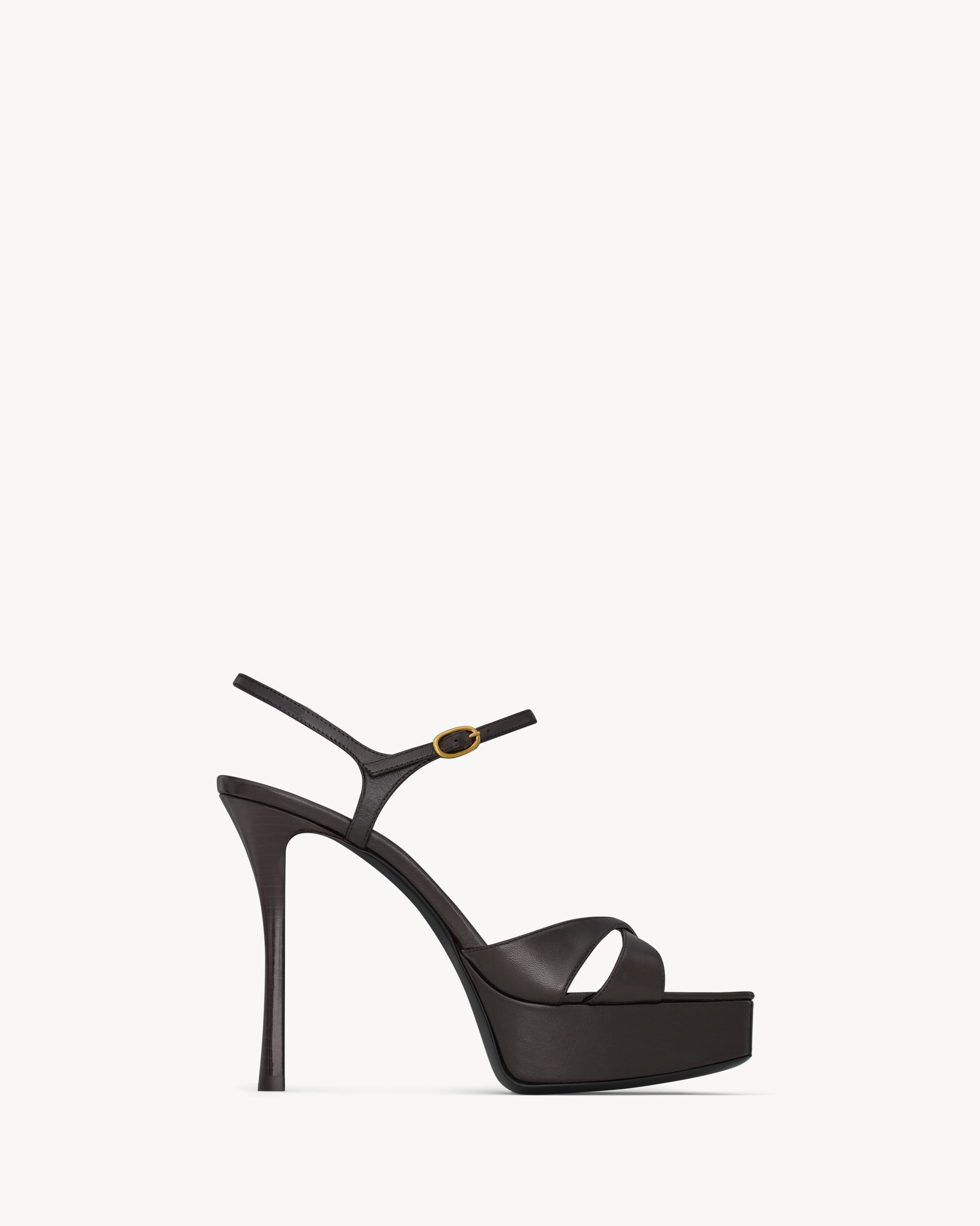 DEBBIE platform sandals in smooth leather