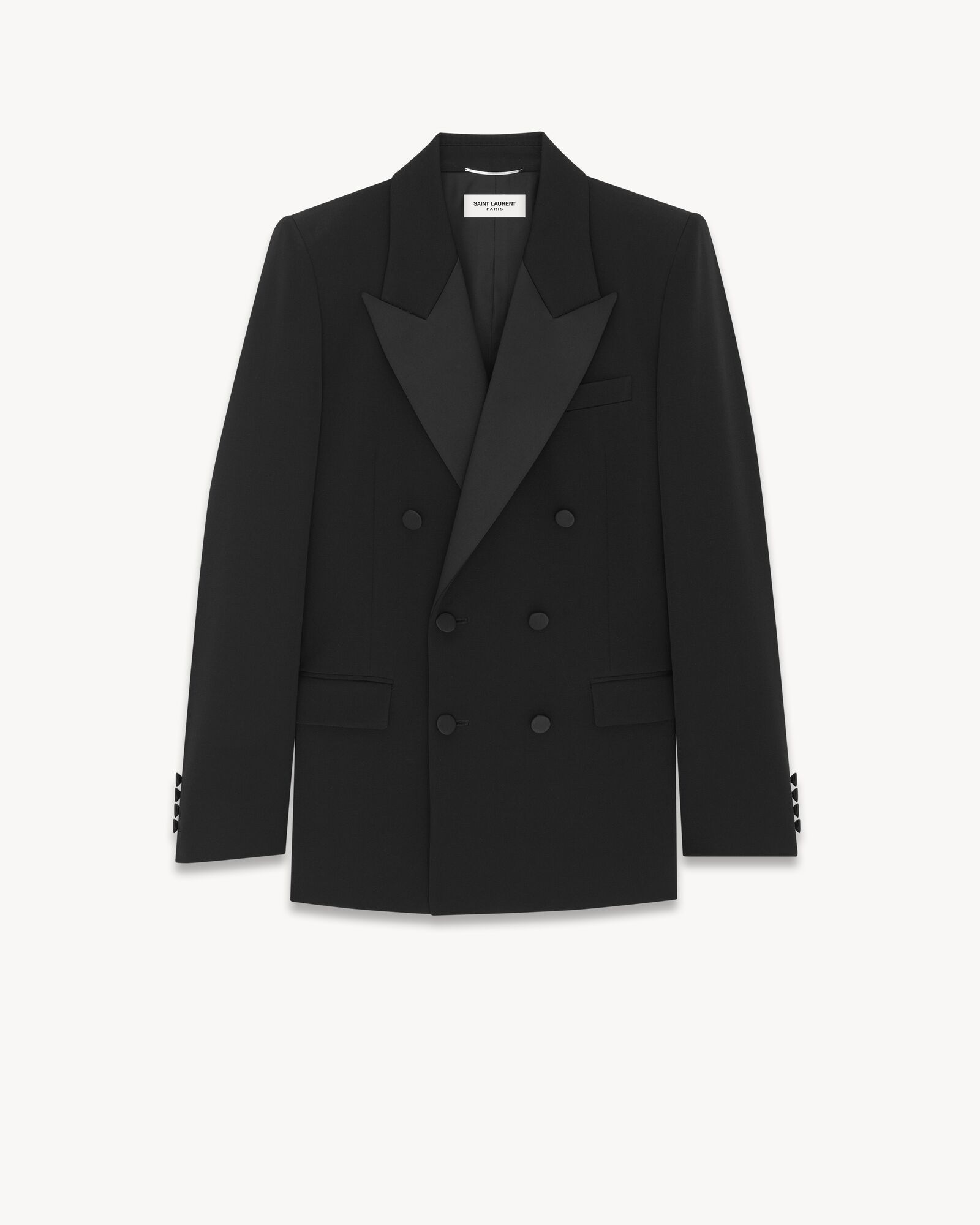 Tuxedo jacket in GRAIN DE POUDRE | Saint Laurent | YSL.com