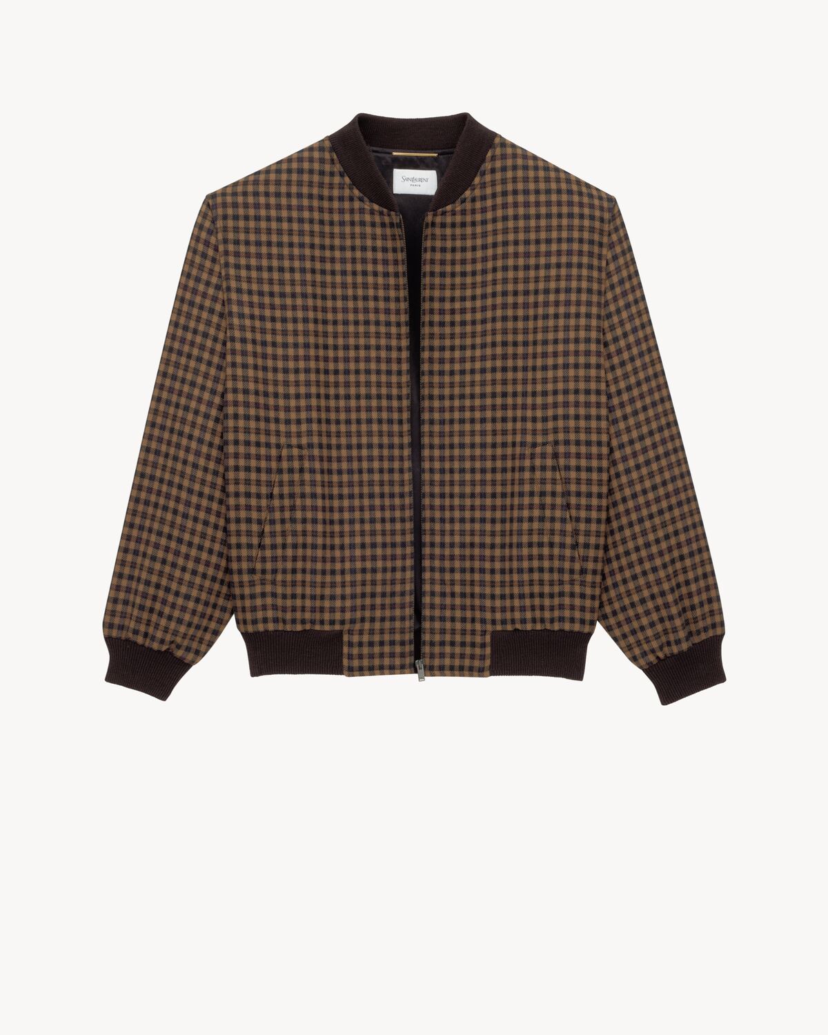 cassandre bomber jacket in wool check