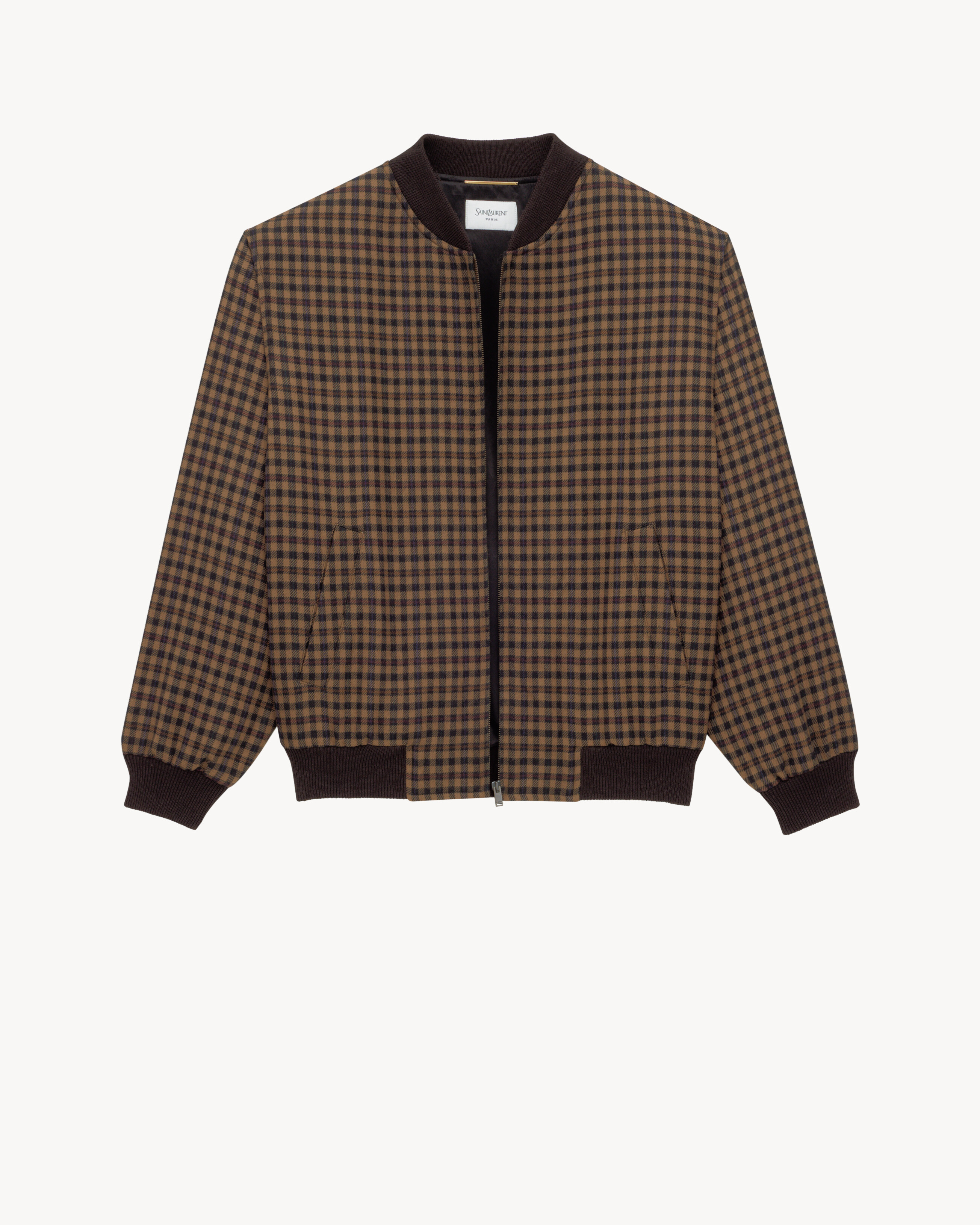 CASSANDRE bomber jacket in wool check