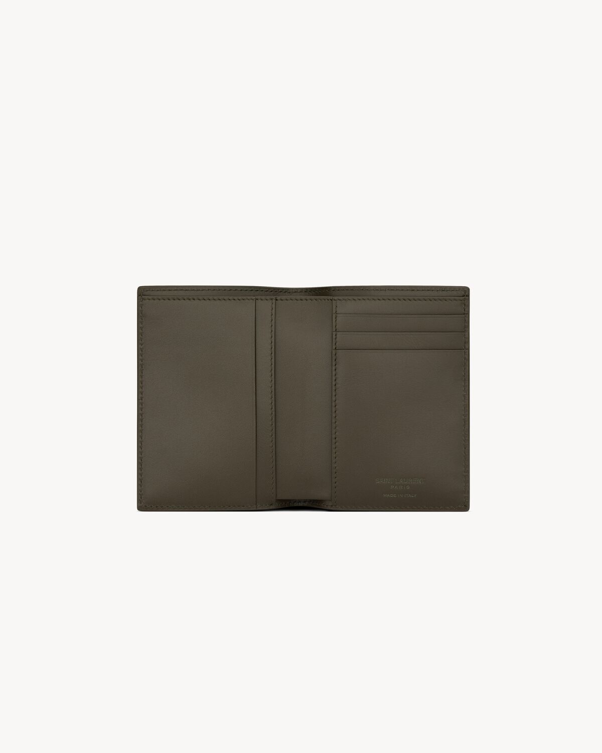 saint laurent paris credit card wallet in smooth leather