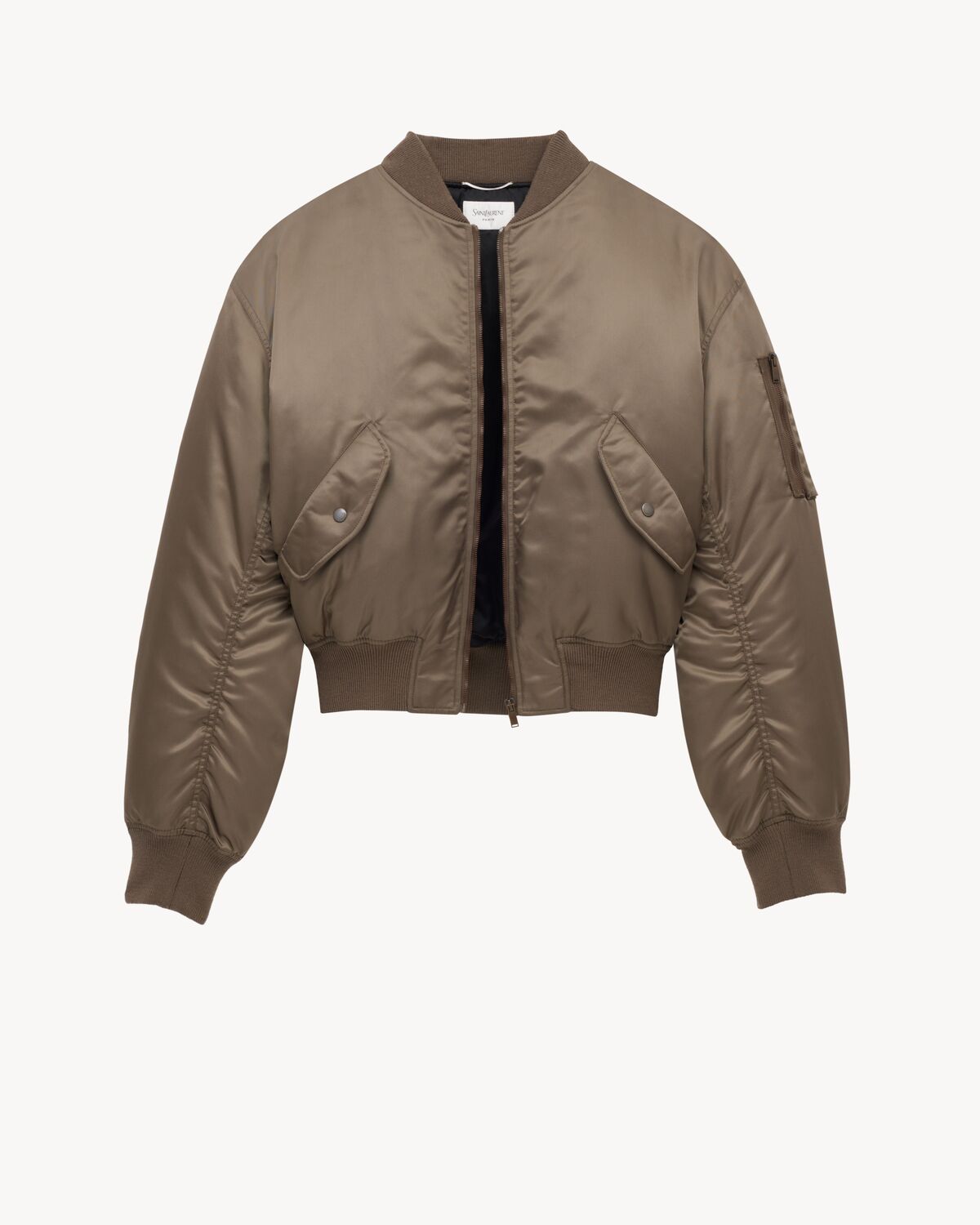 bomber jacket in water-repellent nylon serge