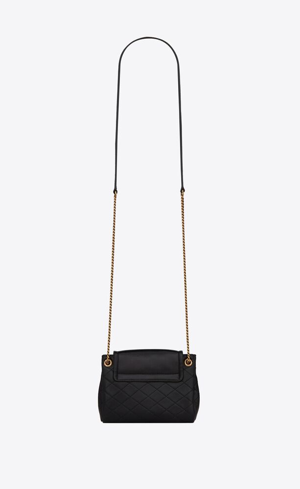Yves Saint Laurent Leather Nolita Crossbody Bag Black Gold