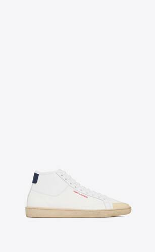 court classic sl/39 mid-top sneakers in canvas and leather