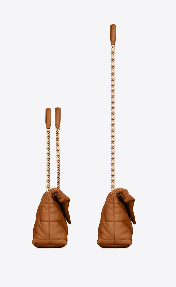 puffer small chain bag in quilted lambskin