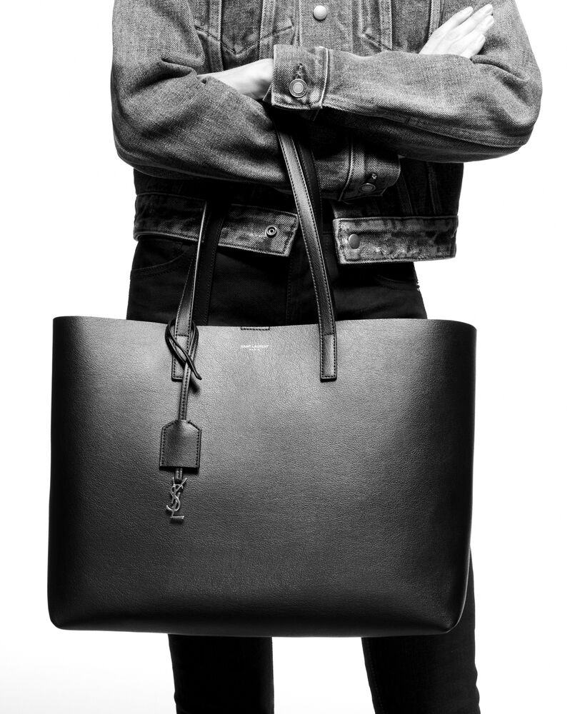 saint laurent large leather shopper