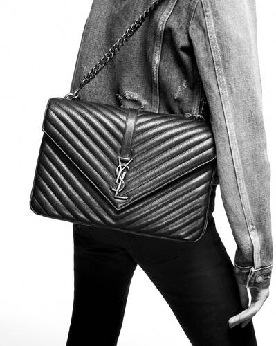 college large chain bag in quilted leather