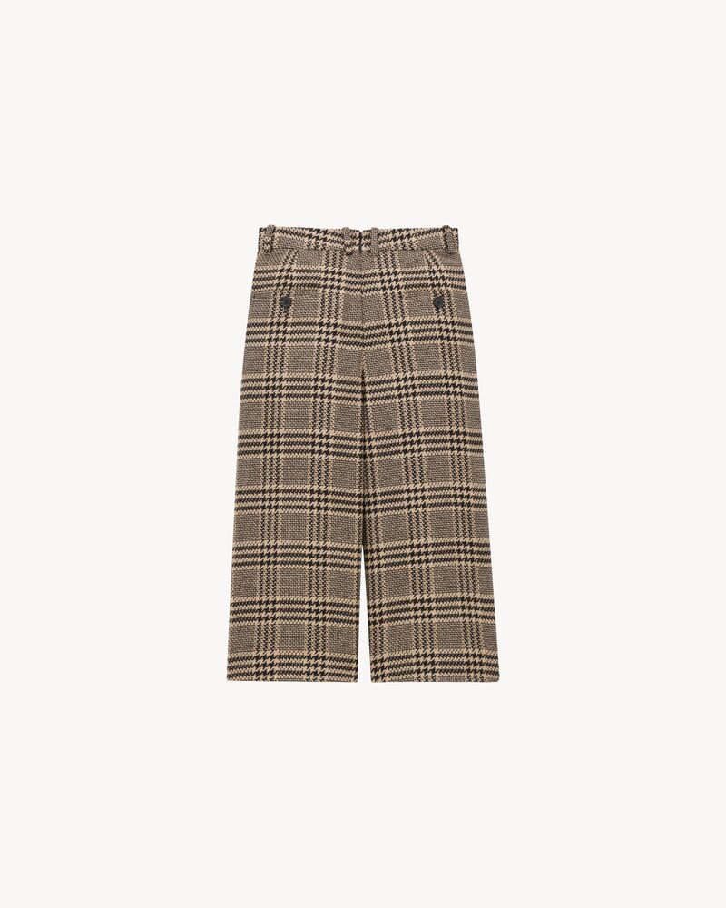 culottes in prince of wale silk and cashmere