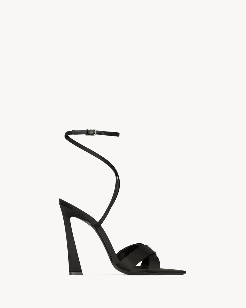 CORINNE sandals in satin crepe | Saint Laurent | YSL.com