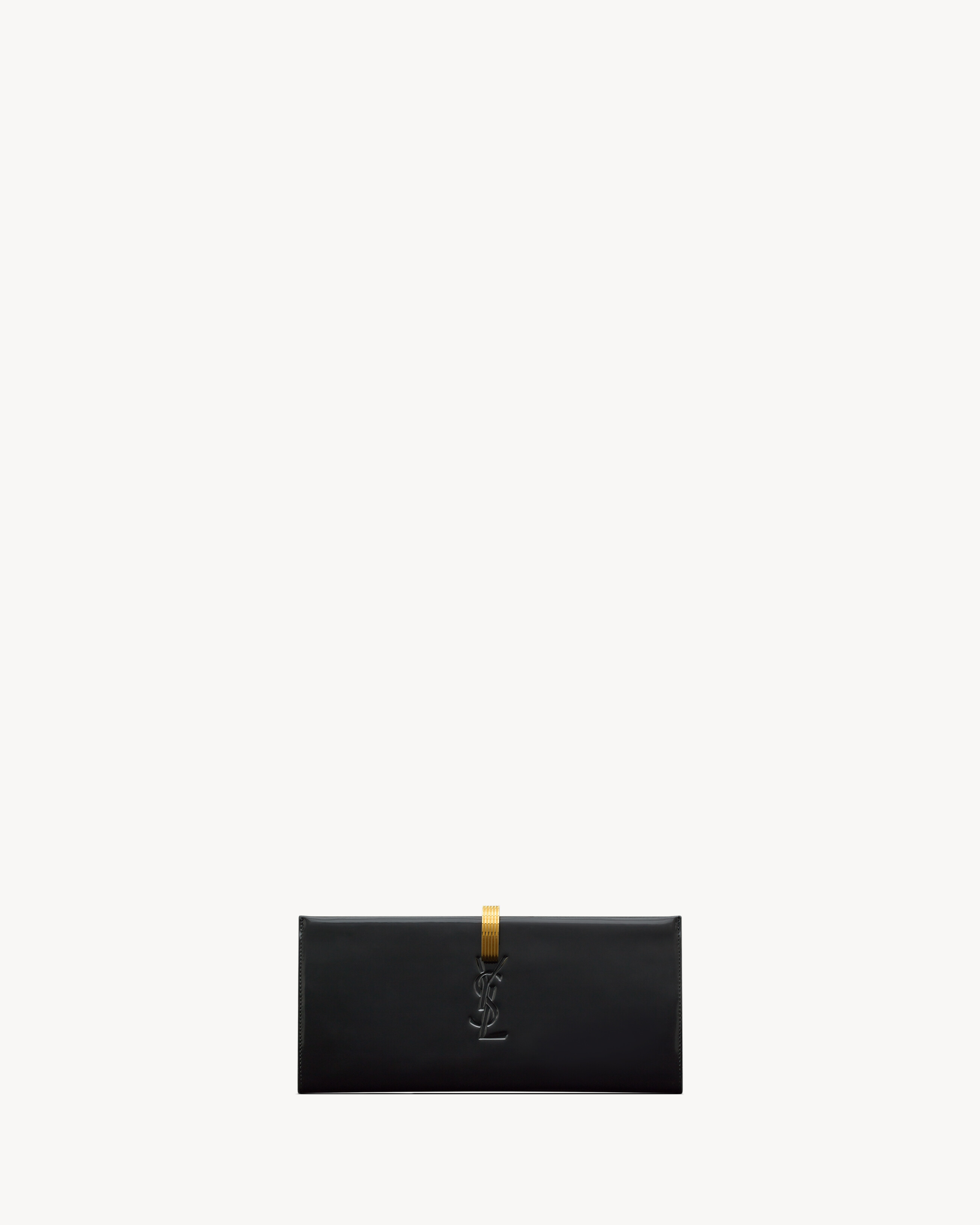 Black Daria mini leather clutch bag