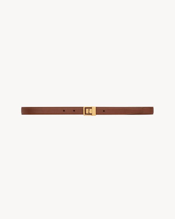 LA 66 thin belt in grained lambskin