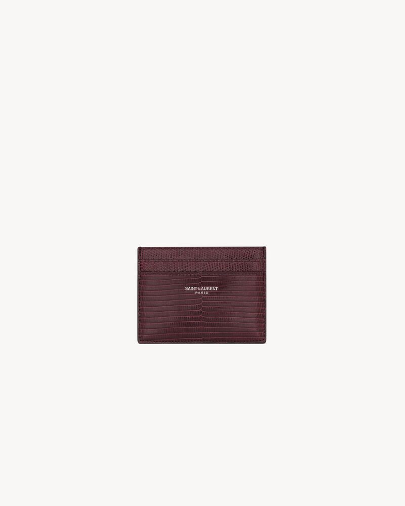 SAINT LAURENT PARIS card case in lizard