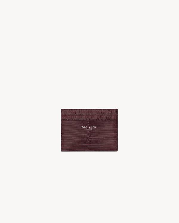 SAINT LAURENT PARIS card case in patent leather in Red | Saint