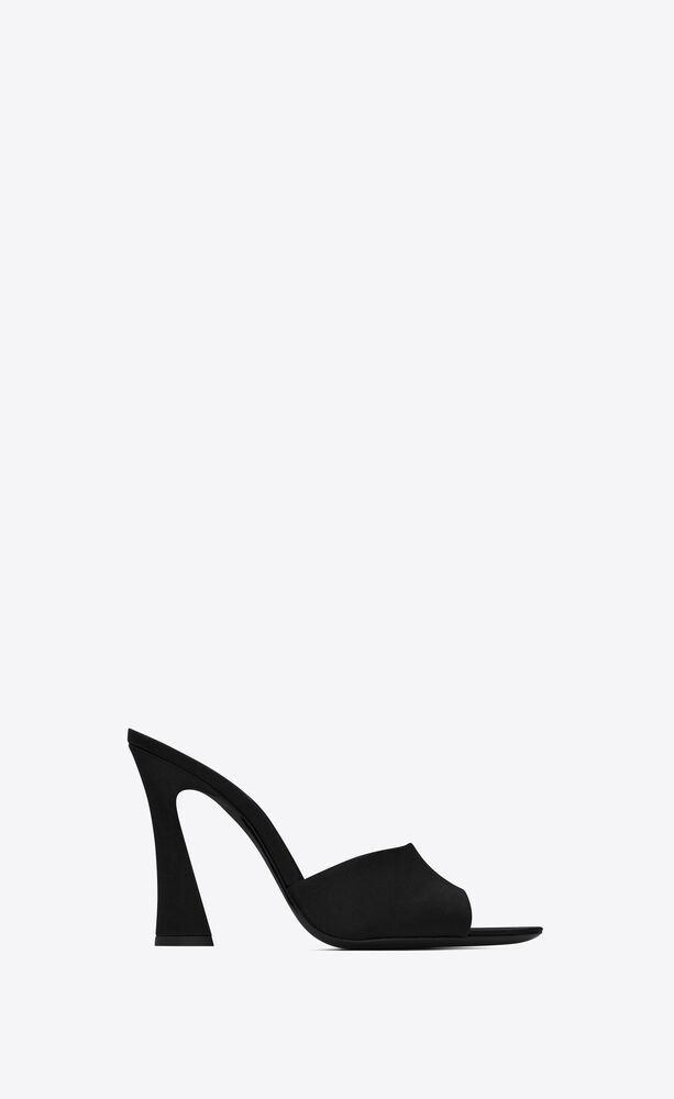 SUITE HEELED MULES IN CREPE SATIN