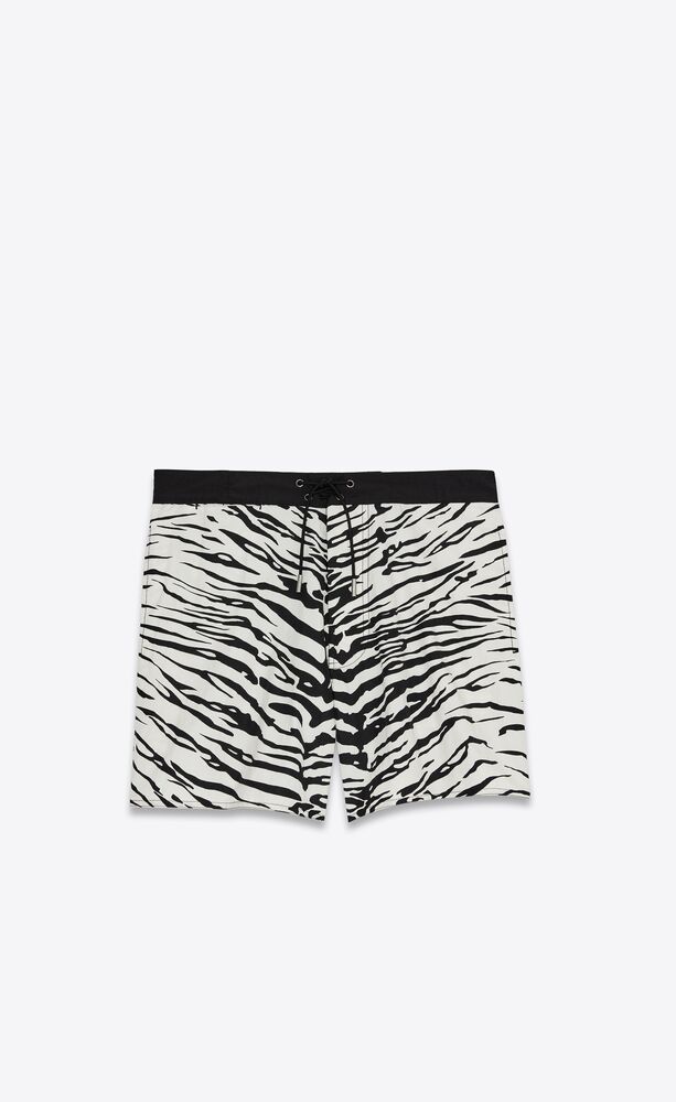 zebra print swim shorts