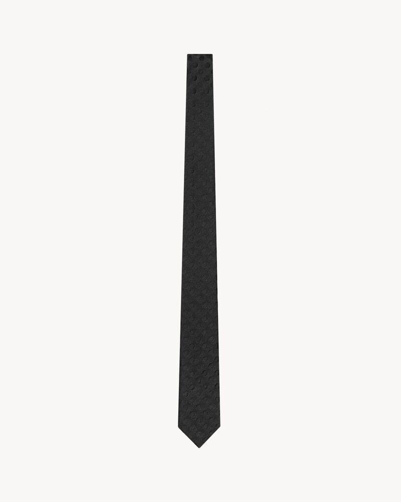 dotted tie in shiny and matte silk jacquard
